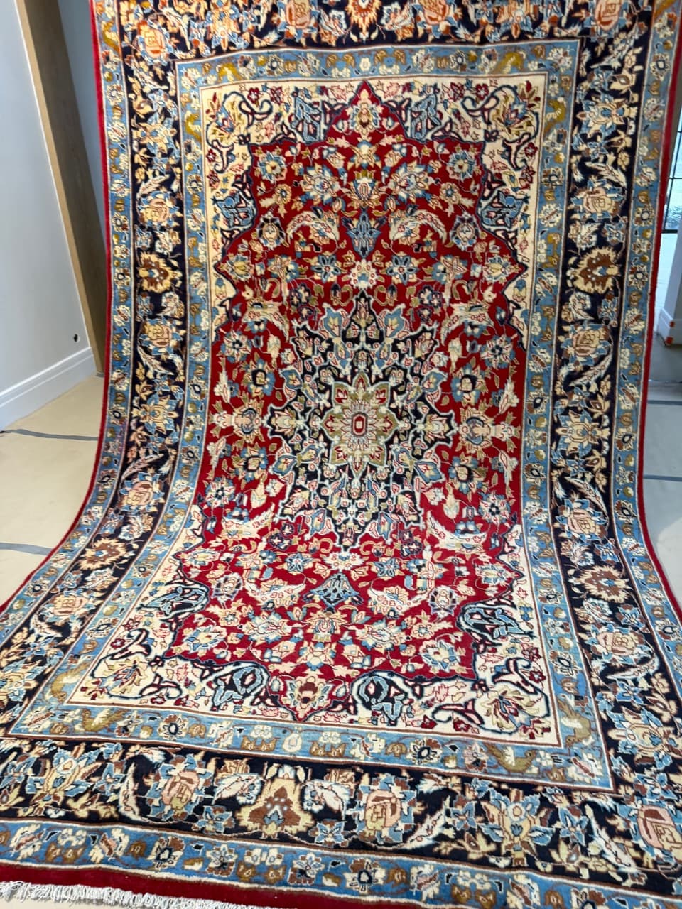 Dywan Keshan 380x235 cm, czerwony, wełna, Iran - 201897