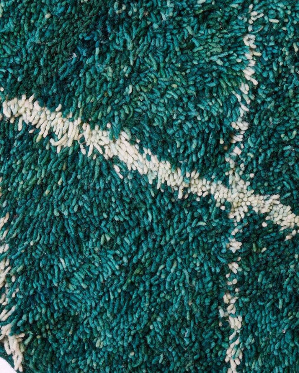 Ręcznie tkany dywan 250x200 cm, wełna, zielony, Maroko - 202470