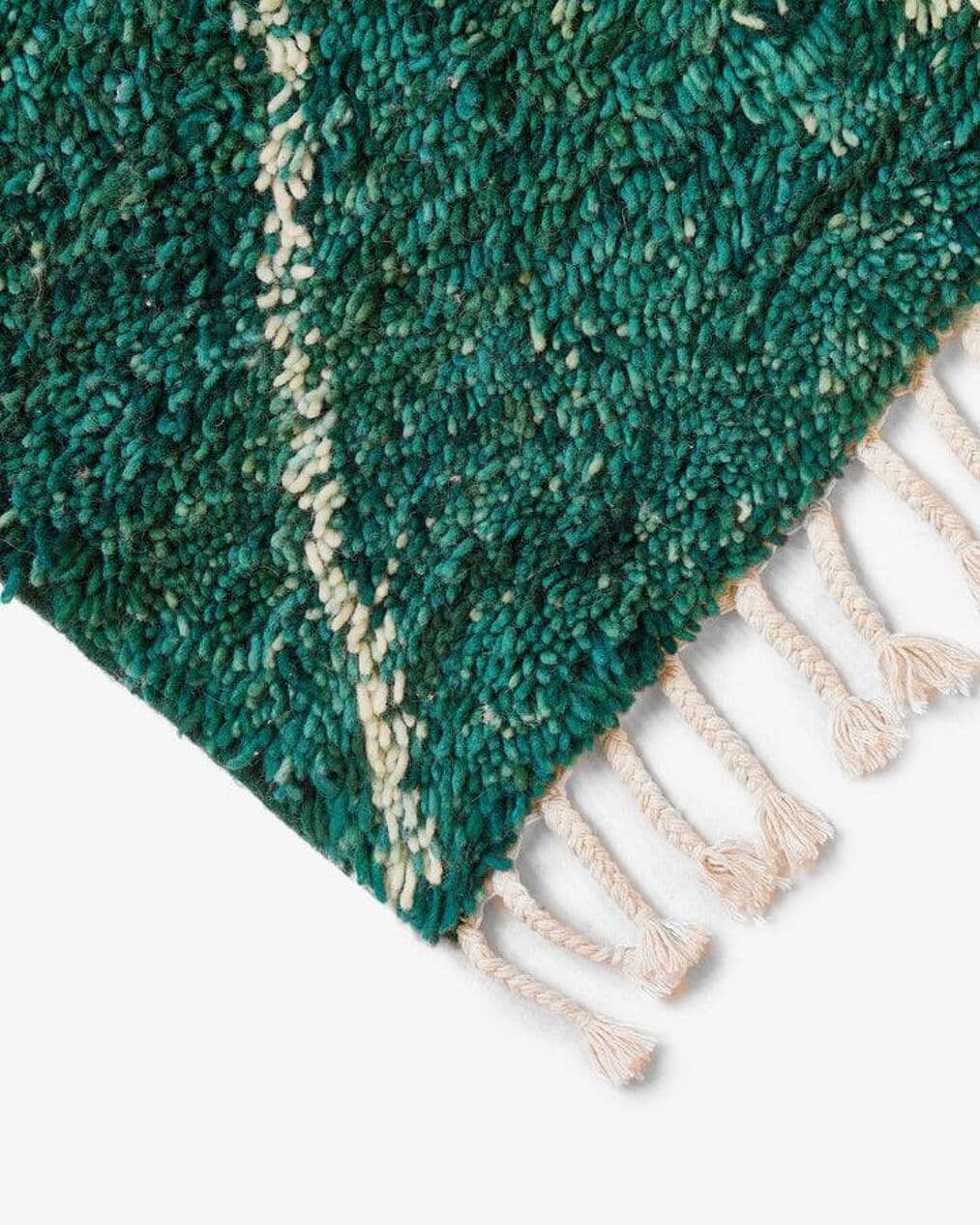 Ręcznie tkany dywan 250x200 cm, wełna, zielony, Maroko - 202469