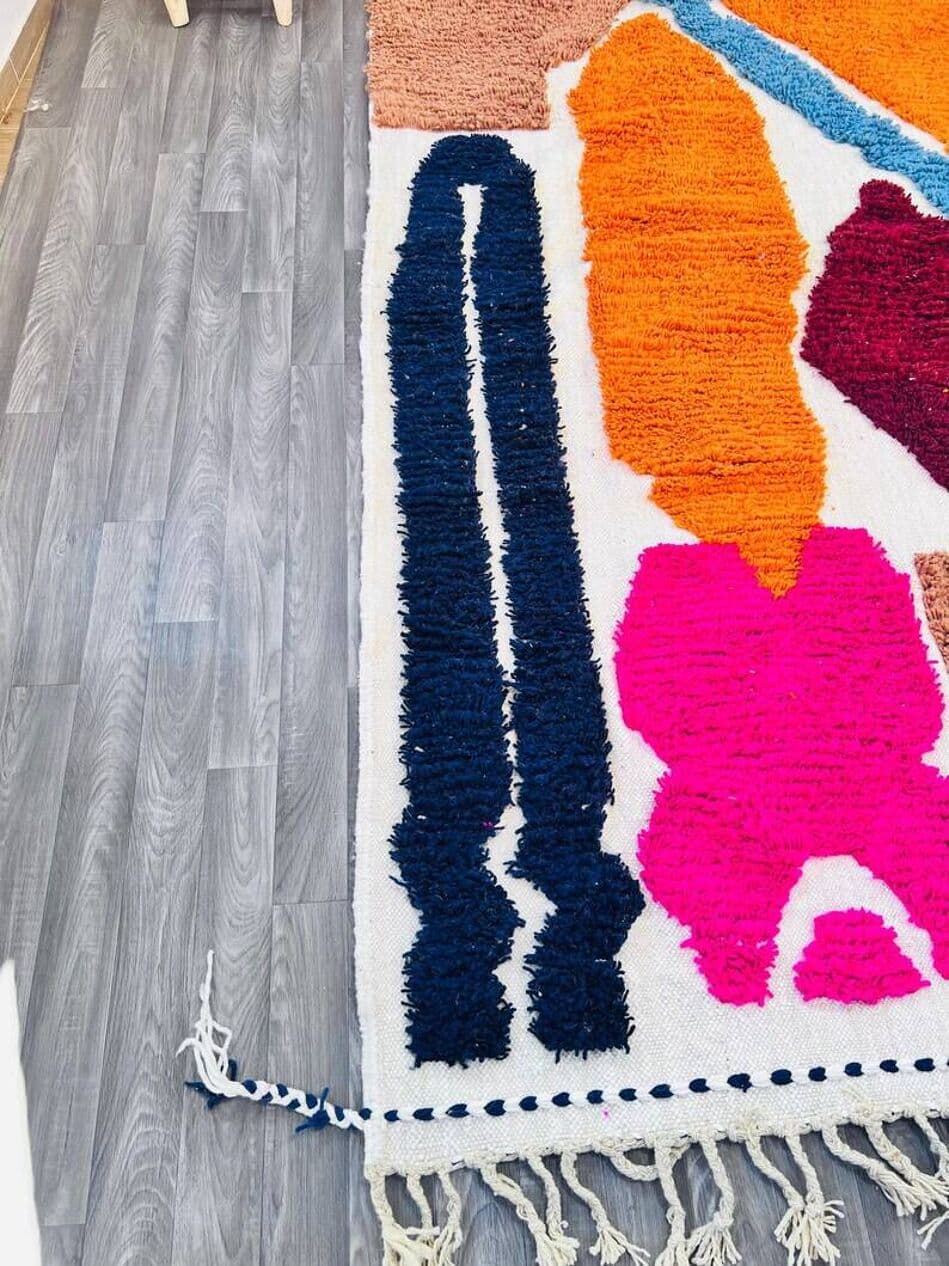 Ręcznie tkany dywan 200x300 cm, wełna, wielokolorowy, Maroko - 202424