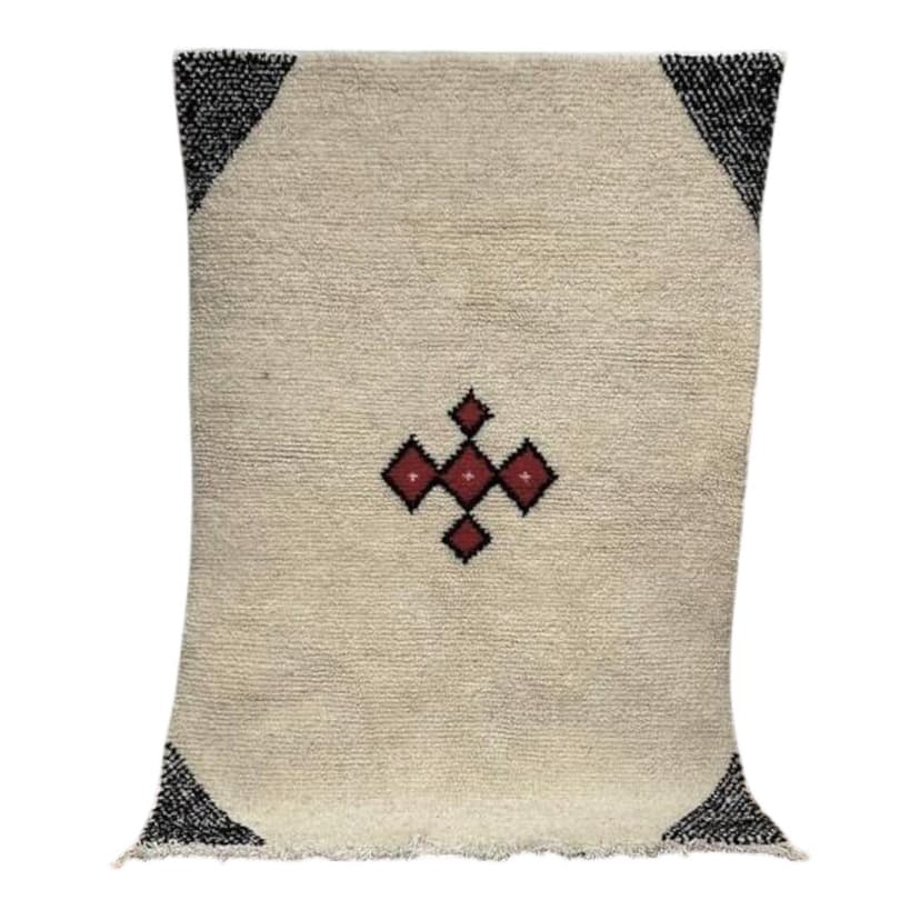 Ręcznie tkany dywan 100x200 cm, wełna, multikolor, Maroko