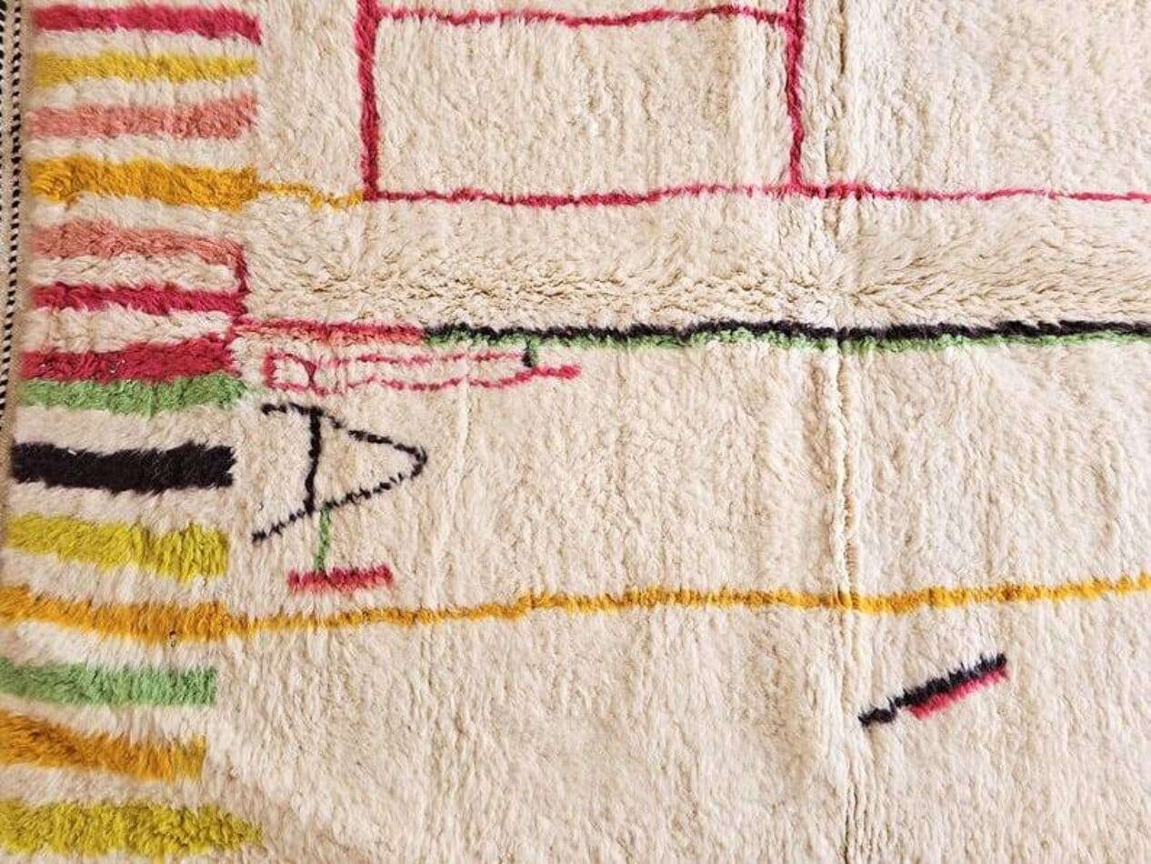 Ręcznie tkany dywan 250x150 cm, wełna, multikolor, Maroko - 202373