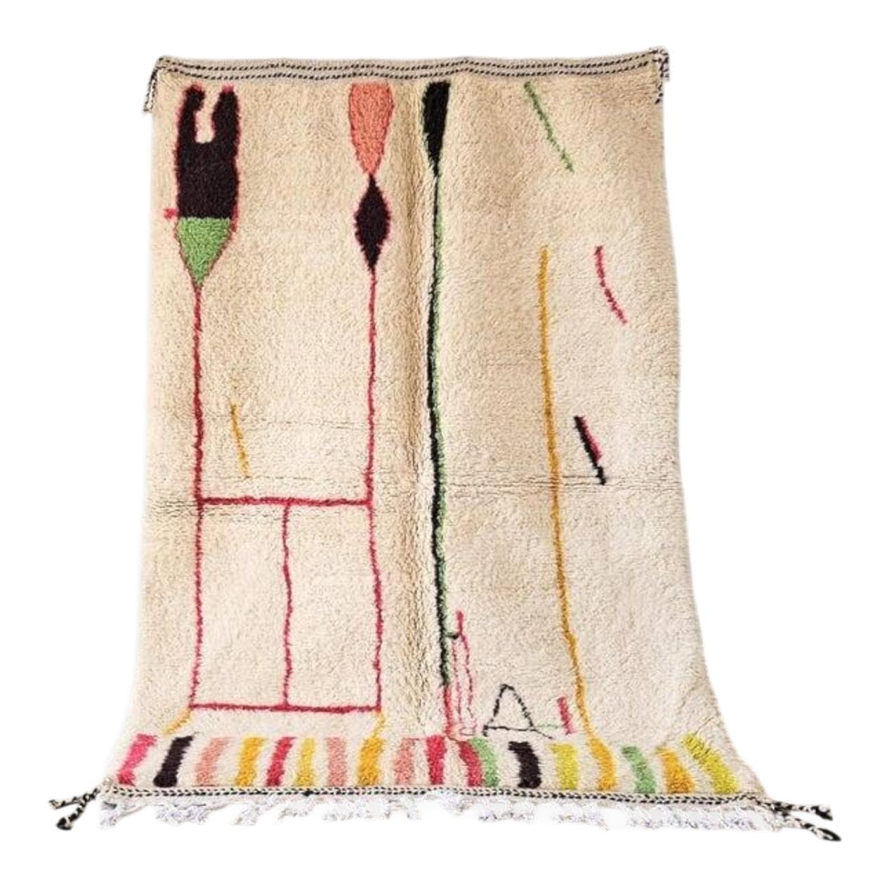 Ręcznie tkany dywan 250x150 cm, wełna, multikolor, Maroko