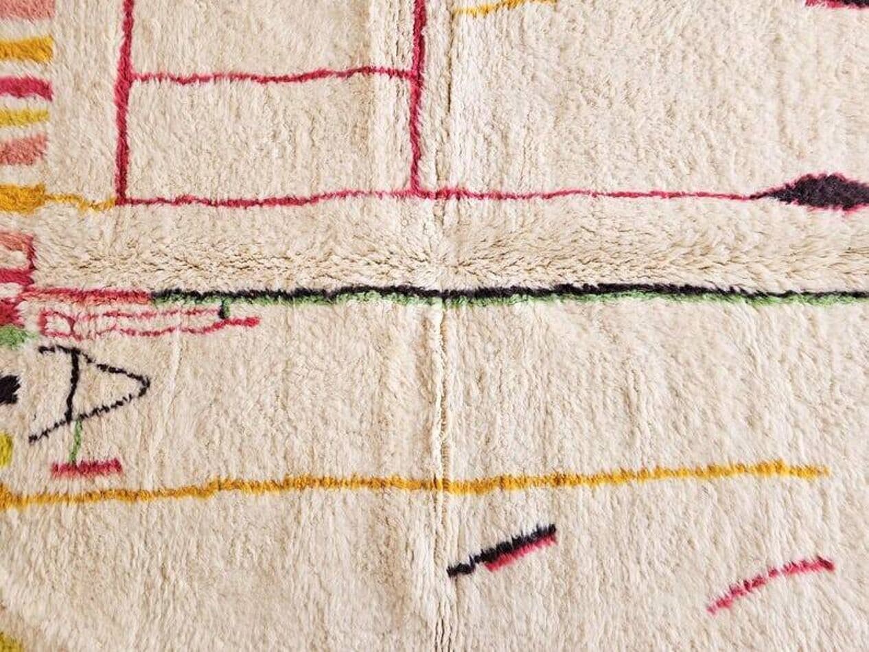 Ręcznie tkany dywan 250x150 cm, wełna, multikolor, Maroko - 202372