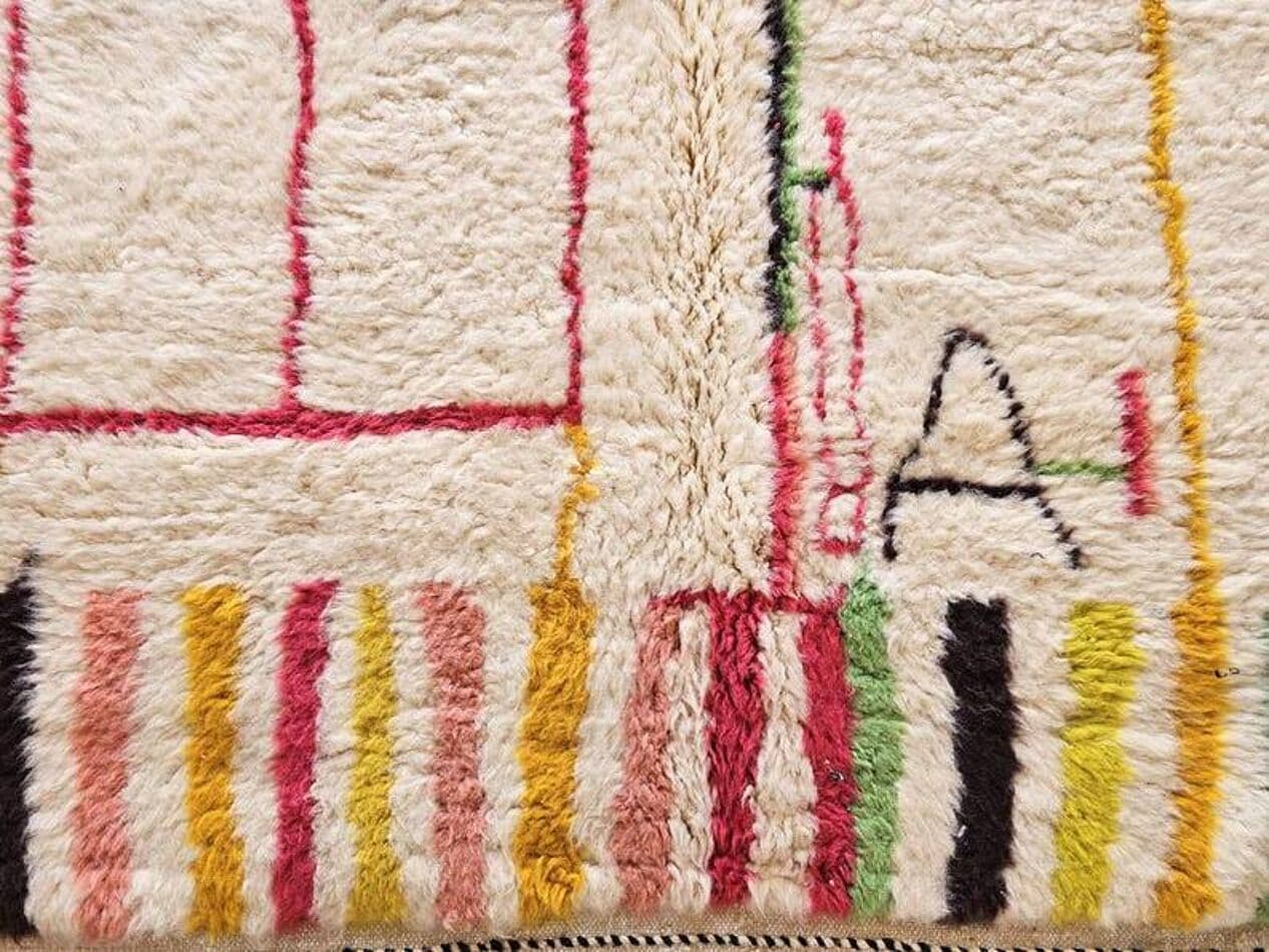 Ręcznie tkany dywan 250x150 cm, wełna, multikolor, Maroko - 202370