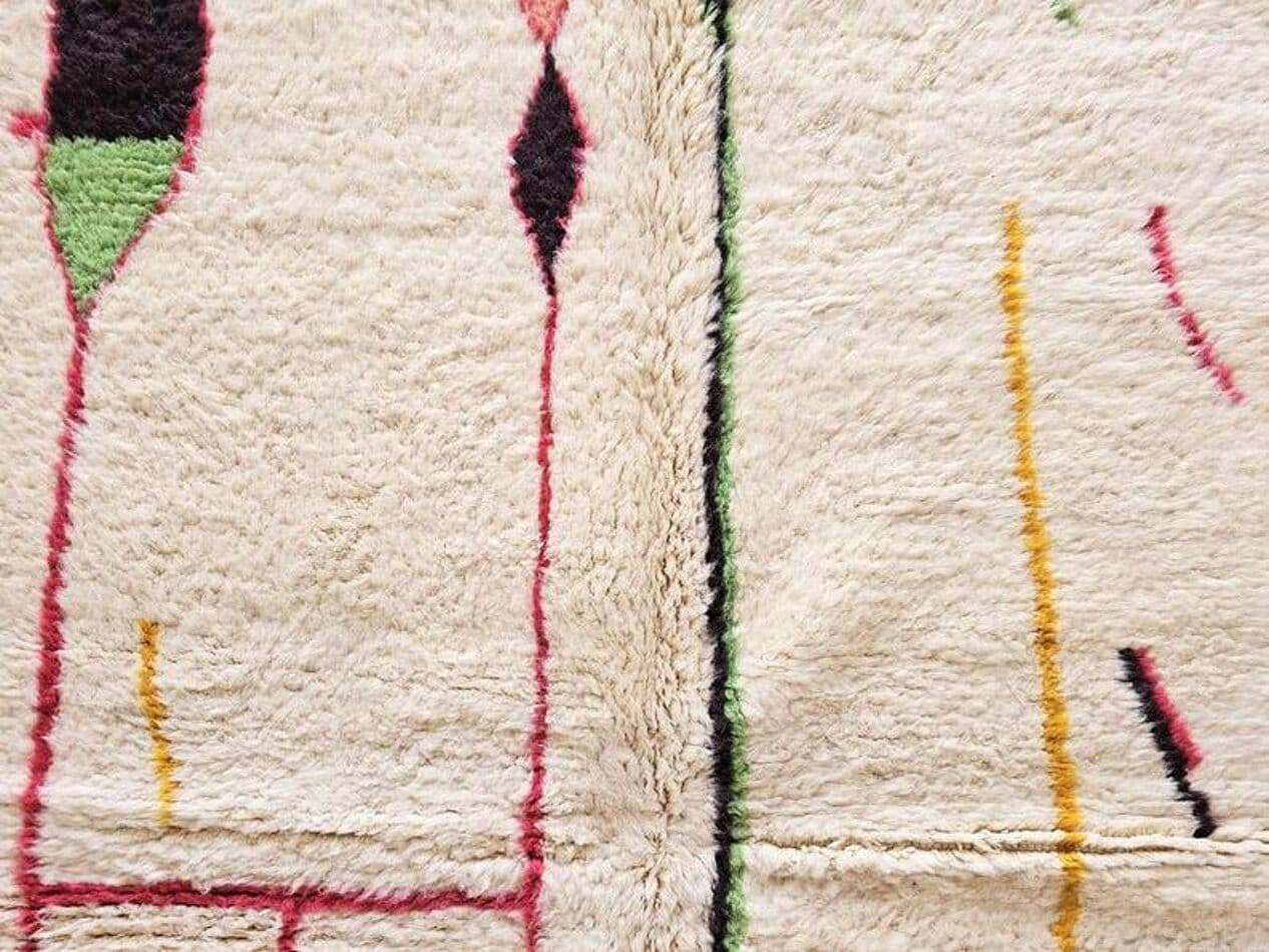 Ręcznie tkany dywan 250x150 cm, wełna, multikolor, Maroko - 202371