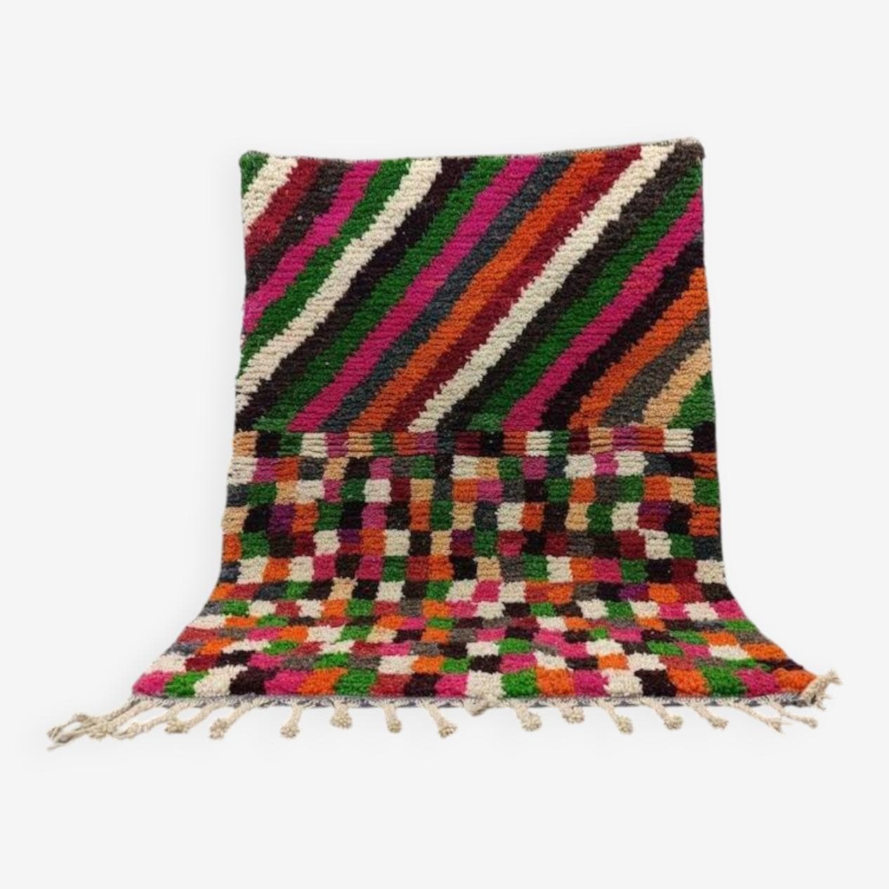 Ręcznie tkany dywan 200x300 cm, wełna, multikolor, Maroko - 202362