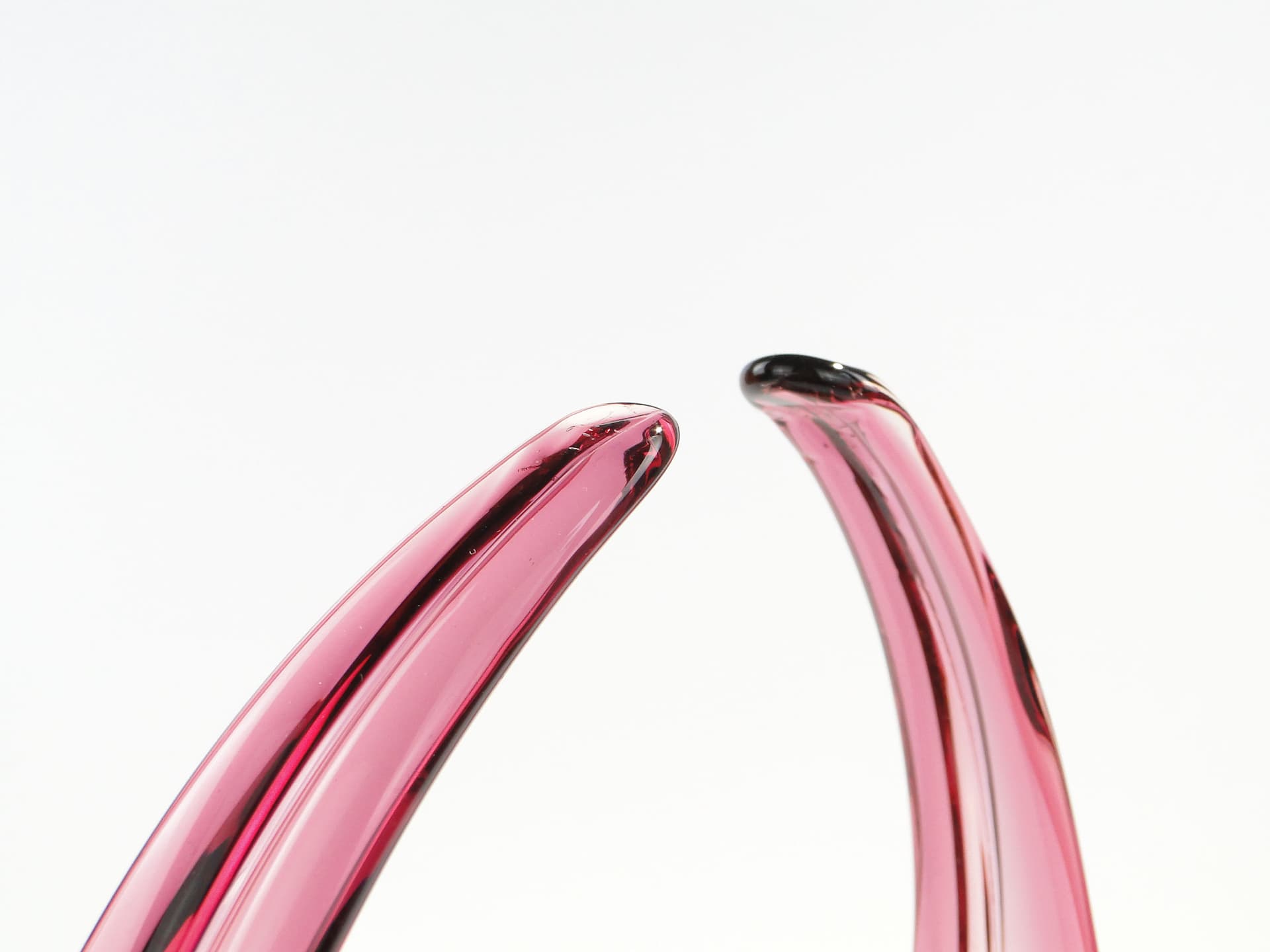 Bowl, pink glass, Val Saint Lambert, Belgium, 1960s. - 1438