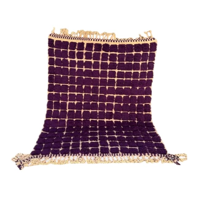 Ręcznie tkany dywan 200x300 cm, wełna, fioletowy, Maroko - WYMIARY