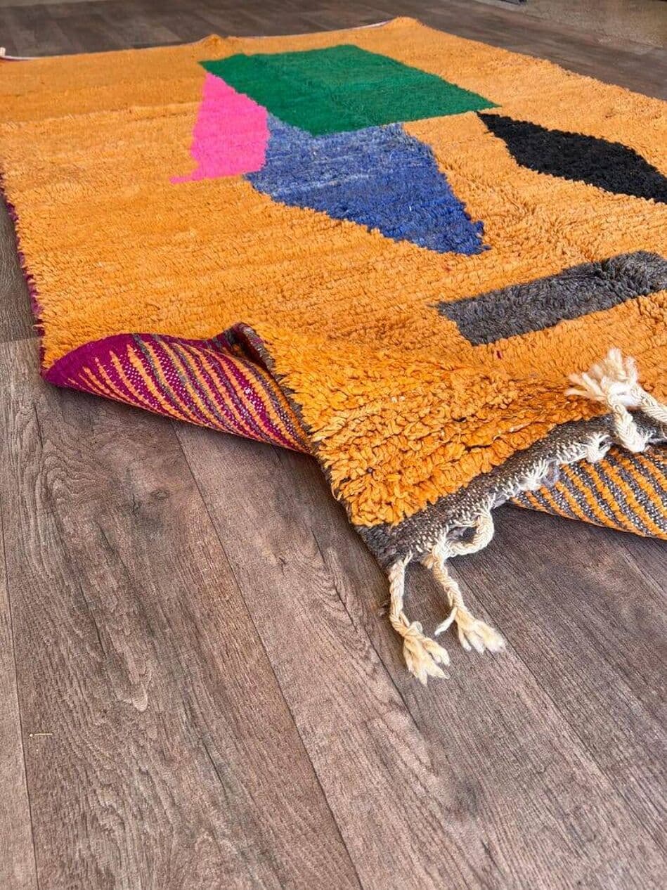 Ręcznie tkany dywan 250x150 cm, wełna, multikolor, Maroko - 202319