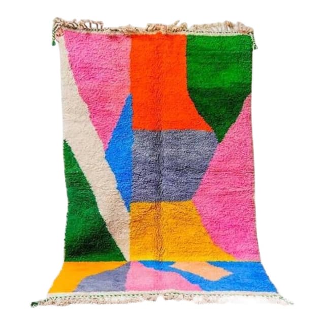 Ręcznie tkany dywan 250x150 cm, wełna, multikolor, Maroko - WYMIARY