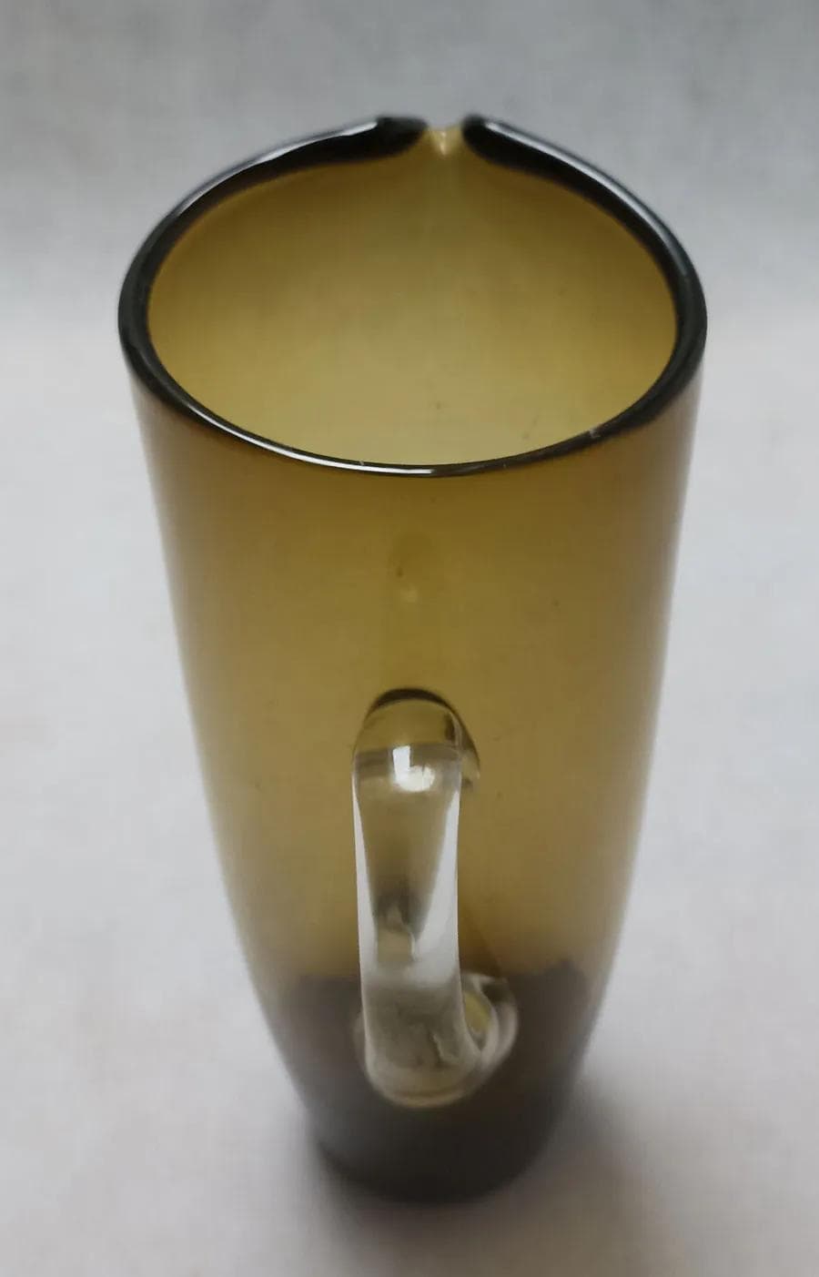 Dzban szklany, brązowy, szkło, Polska, lata 70. - 14457