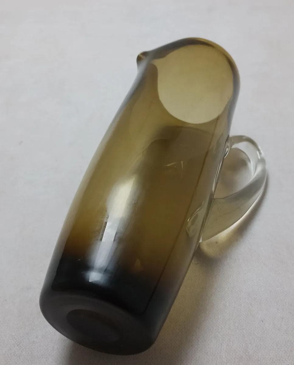 Dzban szklany, brązowy, szkło, Polska, lata 70. - 14459