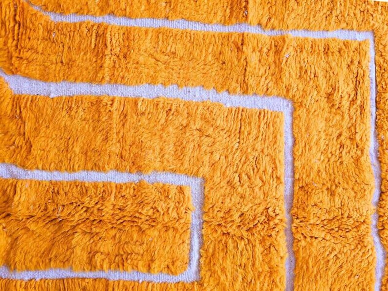 Ręcznie tkany dywan 200x300 cm, wełna, pomarańczowy, Maroko - 202109