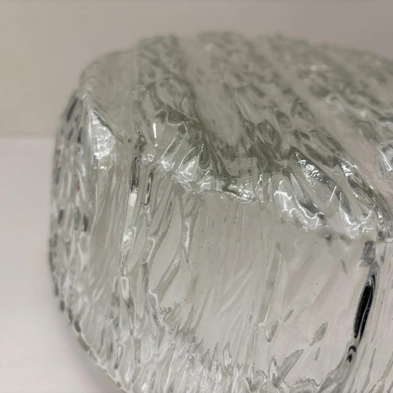 Kinkiet, transparentne szkło, bakelit, RZB, Niemcy, lata 70. - 14229