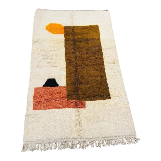 Ręcznie tkany dywan 250x150 cm, wełna, multikolor, Maroko - WYMIARY