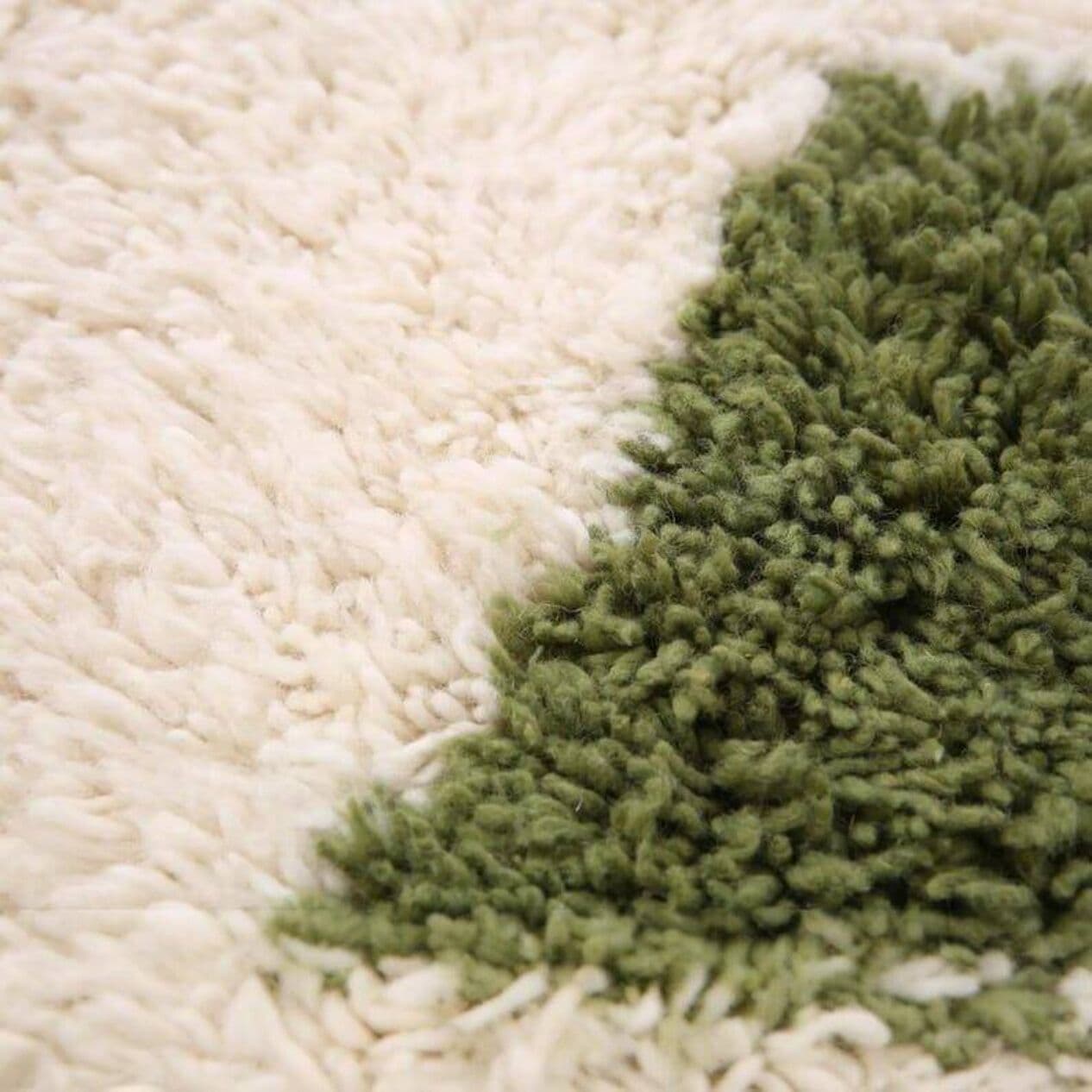 Ręcznie tkany dywan 200x300 cm, wełna, zielony, Maroko - 202015