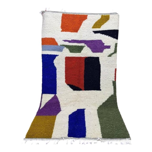 Ręcznie tkany dywan 250x150 cm, wełna, multikolor, Maroko - WYMIARY