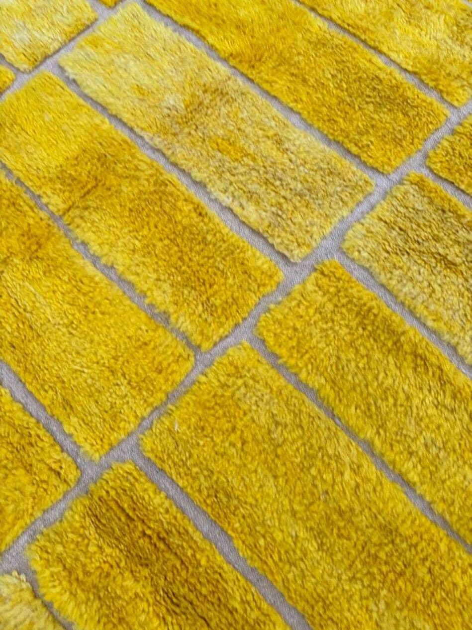 Ręcznie tkany dywan 250x150 cm, wełna, żółty, Maroko - 201986