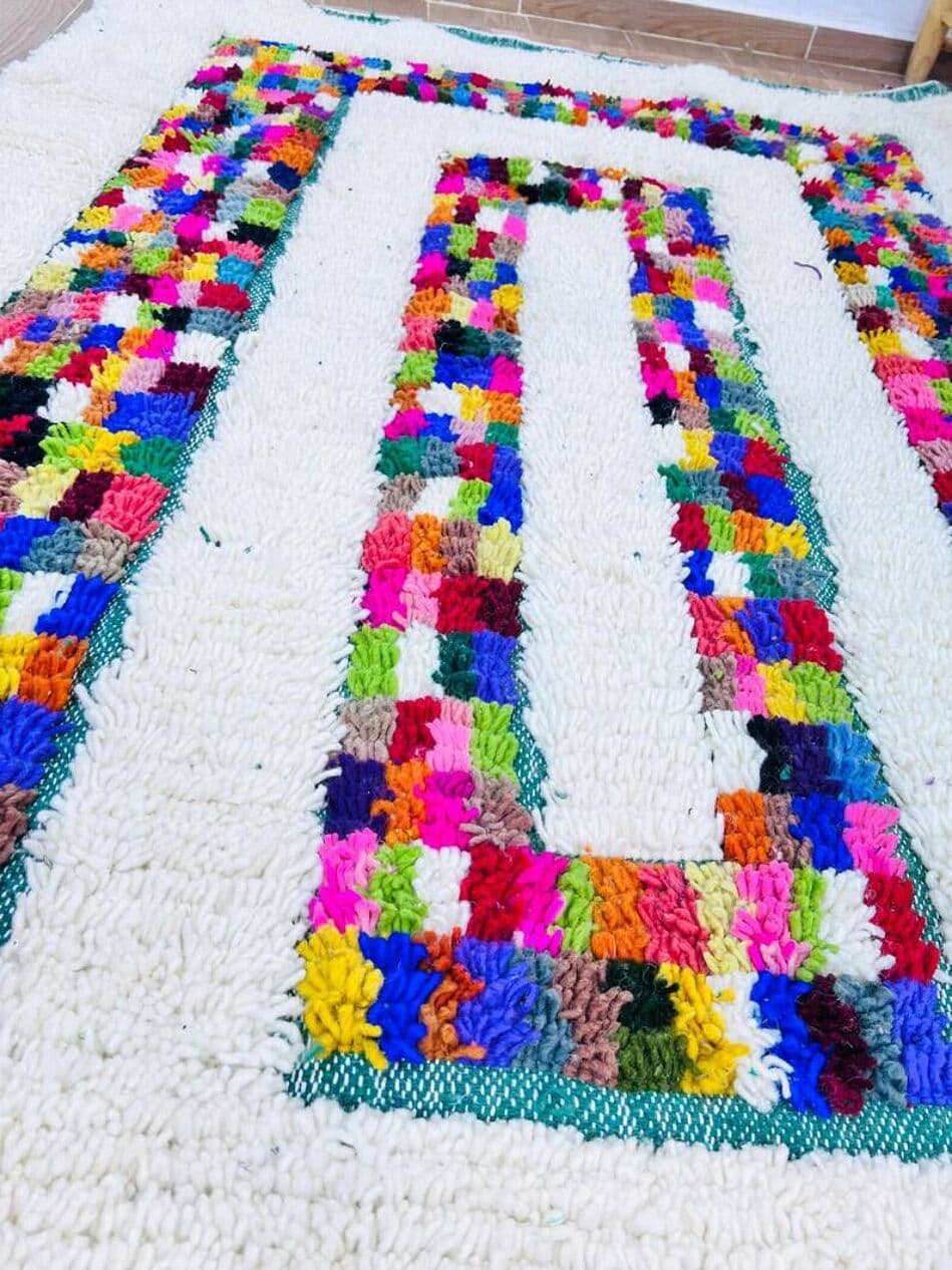 Ręcznie tkany dywan 200x300 cm, wełna, multikolor, Maroko - 201979