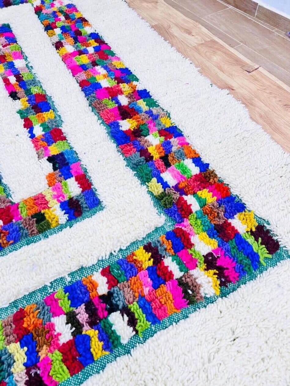 Ręcznie tkany dywan 200x300 cm, wełna, multikolor, Maroko - 201981