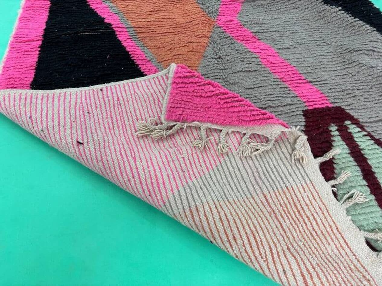 Ręcznie tkany dywan 200x300 cm, wełna, multikolor, Maroko - 201962