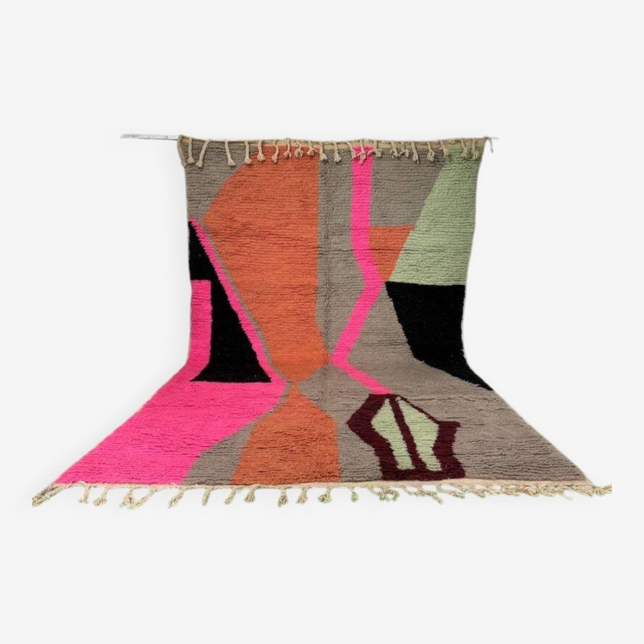 Ręcznie tkany dywan 200x300 cm, wełna, multikolor, Maroko - 201960