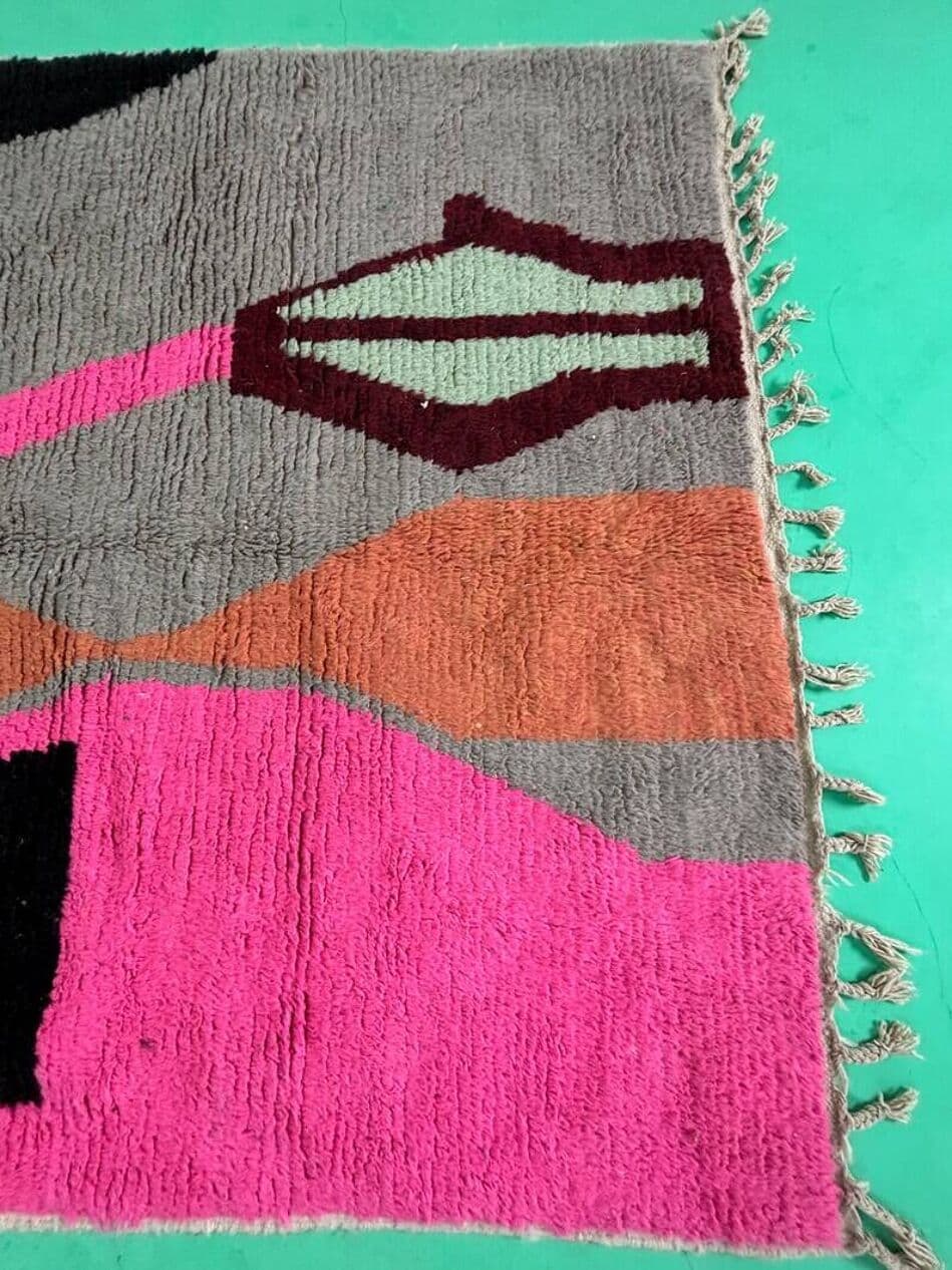 Ręcznie tkany dywan 200x300 cm, wełna, multikolor, Maroko - 201966