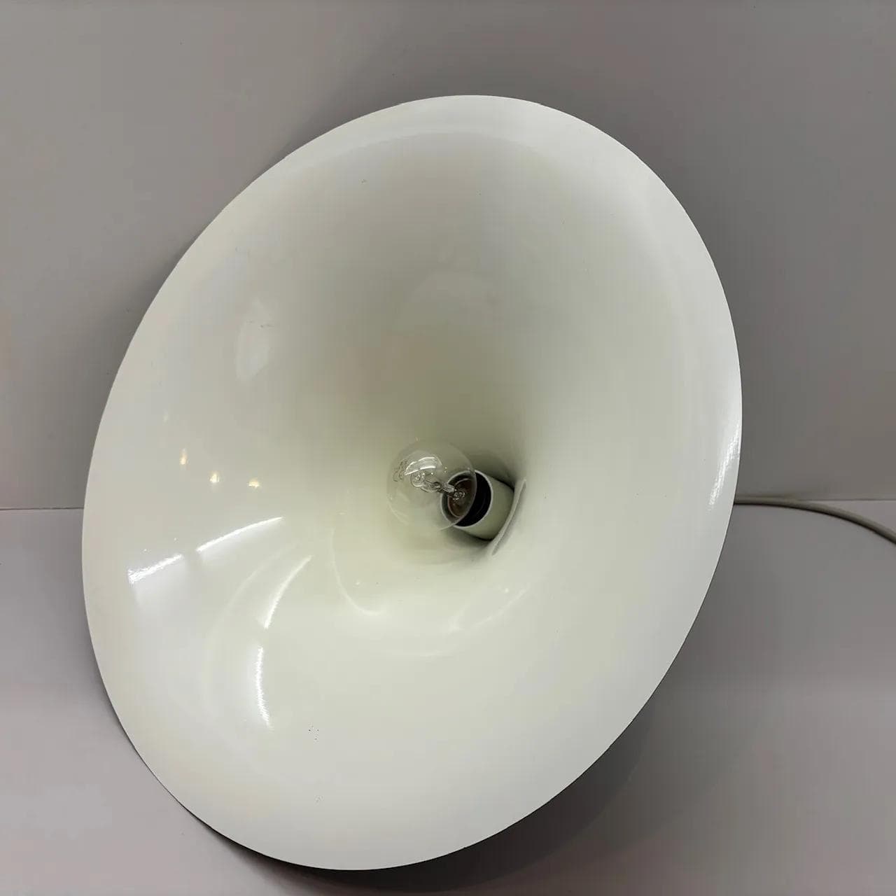 Lampa wisząca, szary, aluminium lakierowane, Szwecja, lata 80. - 14218