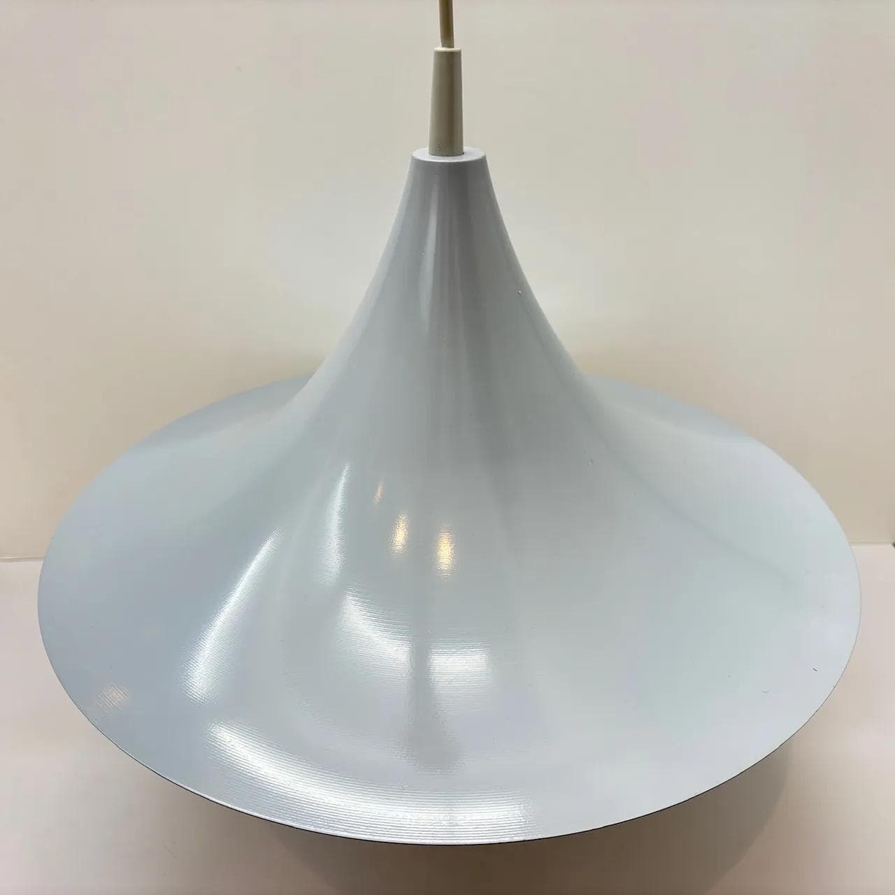 Lampa wisząca, szary, aluminium lakierowane, Szwecja, lata 80. - 14216