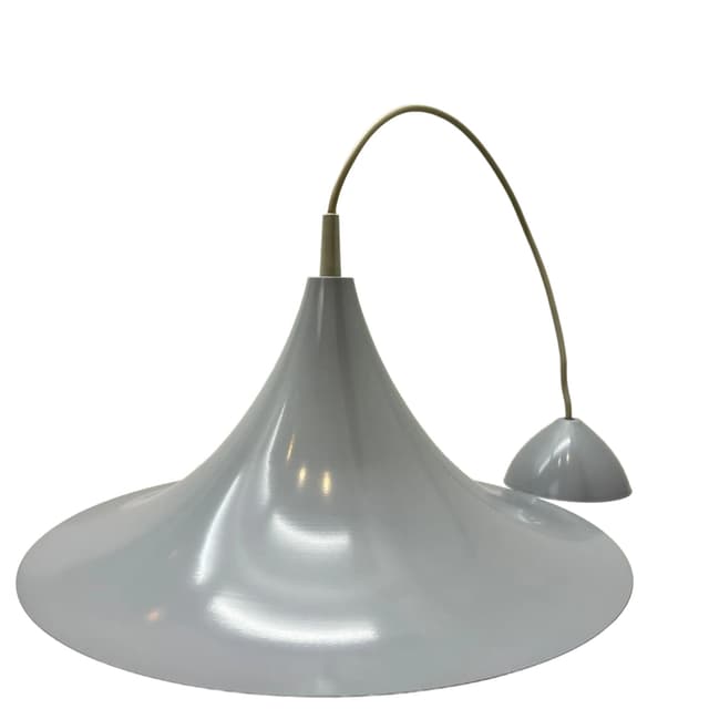 Lampa wisząca, szary, aluminium lakierowane, Szwecja, lata 80. - WYMIARY