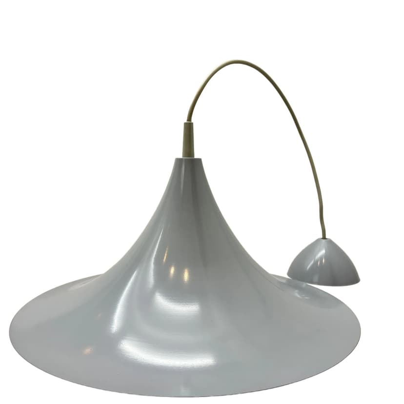 Lampa wisząca, szary, aluminium lakierowane, Szwecja, lata 80.