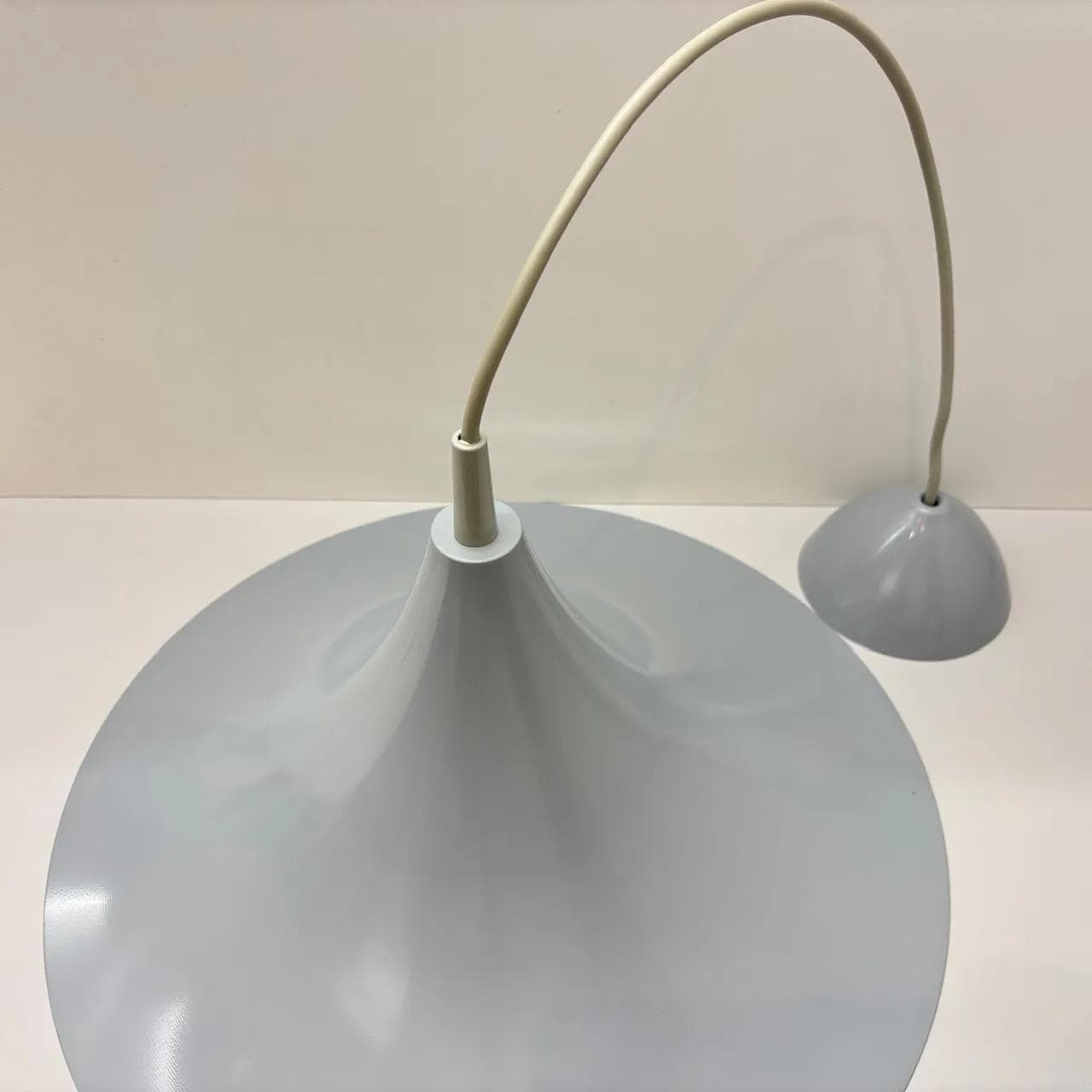 Lampa wisząca, szary, aluminium lakierowane, Szwecja, lata 80. - 14220