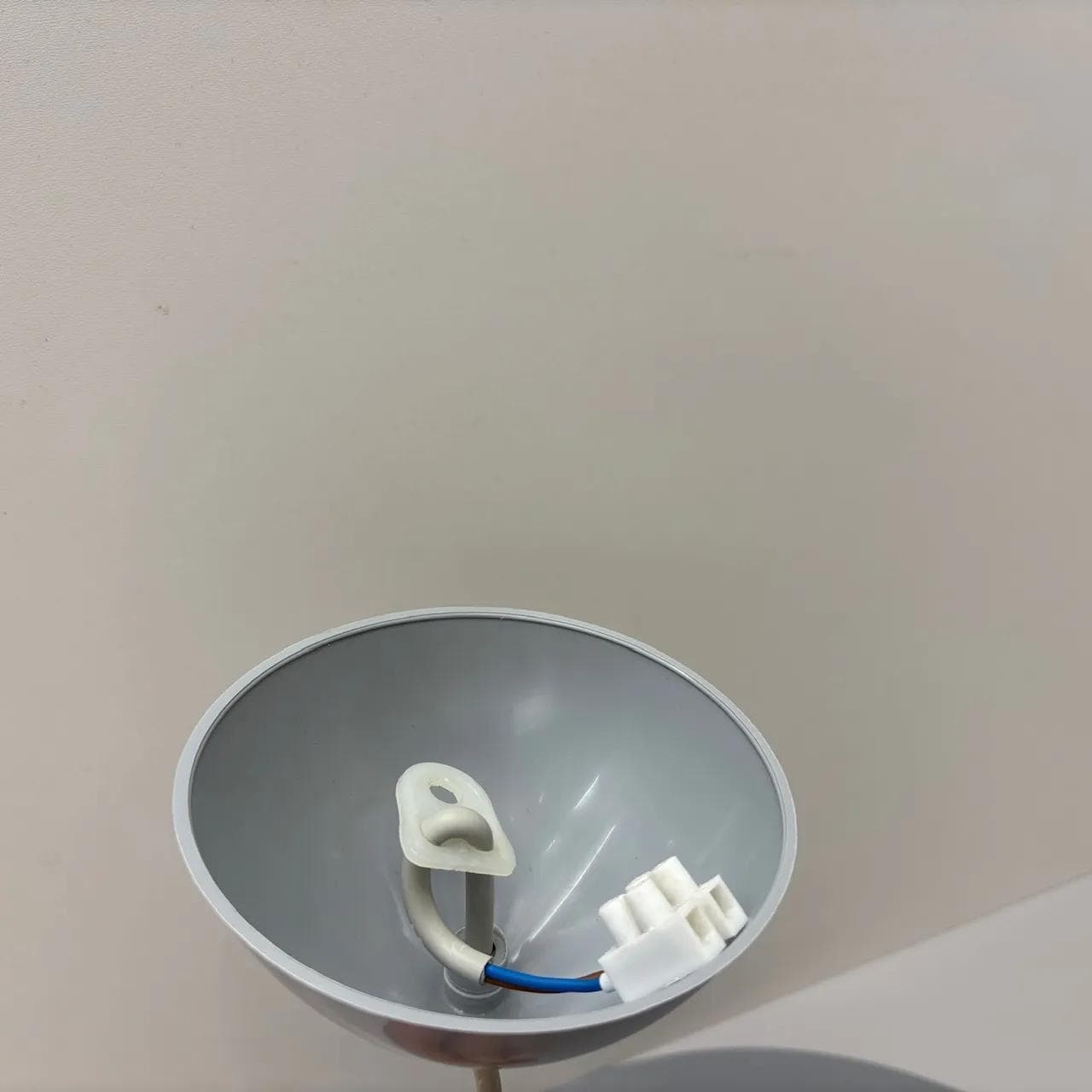 Lampa wisząca, szary, aluminium lakierowane, Szwecja, lata 80. - 14219