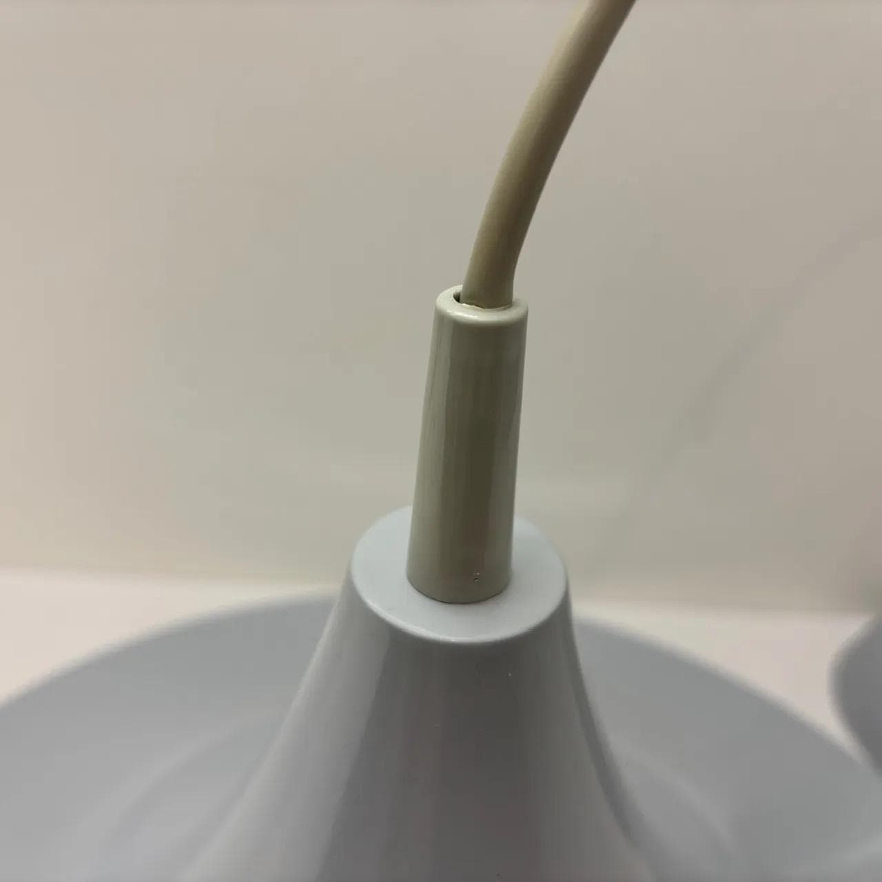 Lampa wisząca, szary, aluminium lakierowane, Szwecja, lata 80. - 14221