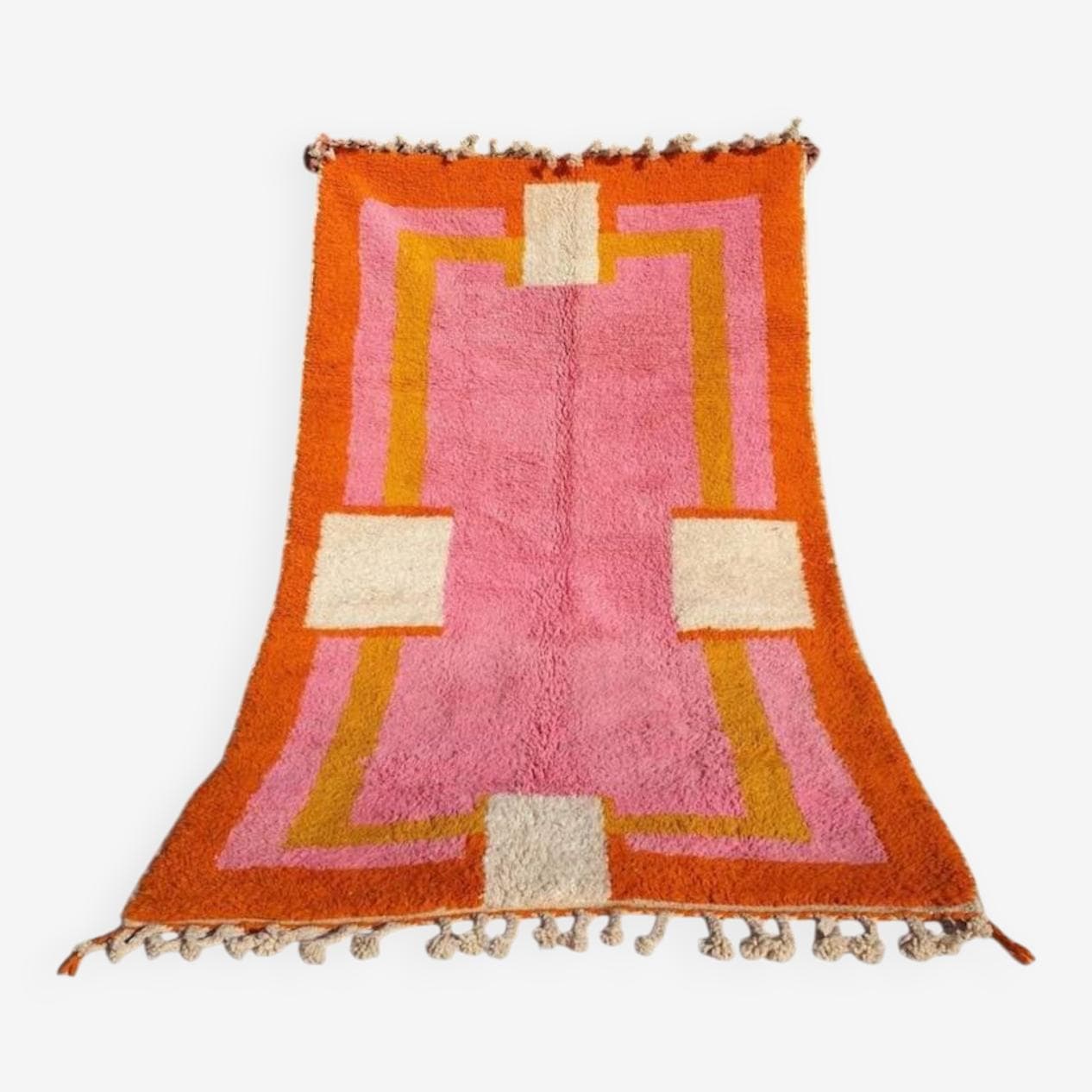 Ręcznie tkany dywan 250x150 cm, wełna, multikolor, Maroko - 203137