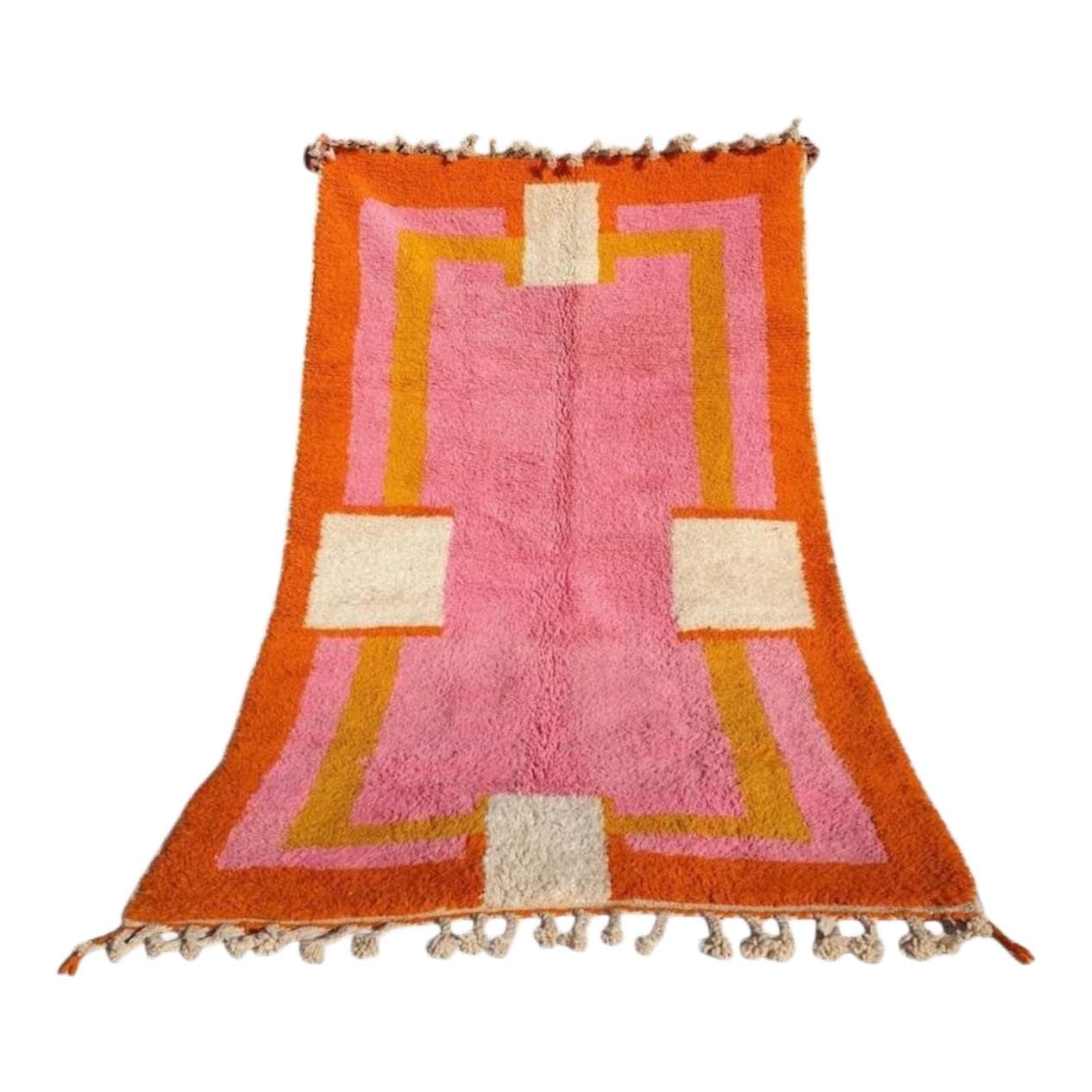 Ręcznie tkany dywan 250x150 cm, wełna, multikolor, Maroko