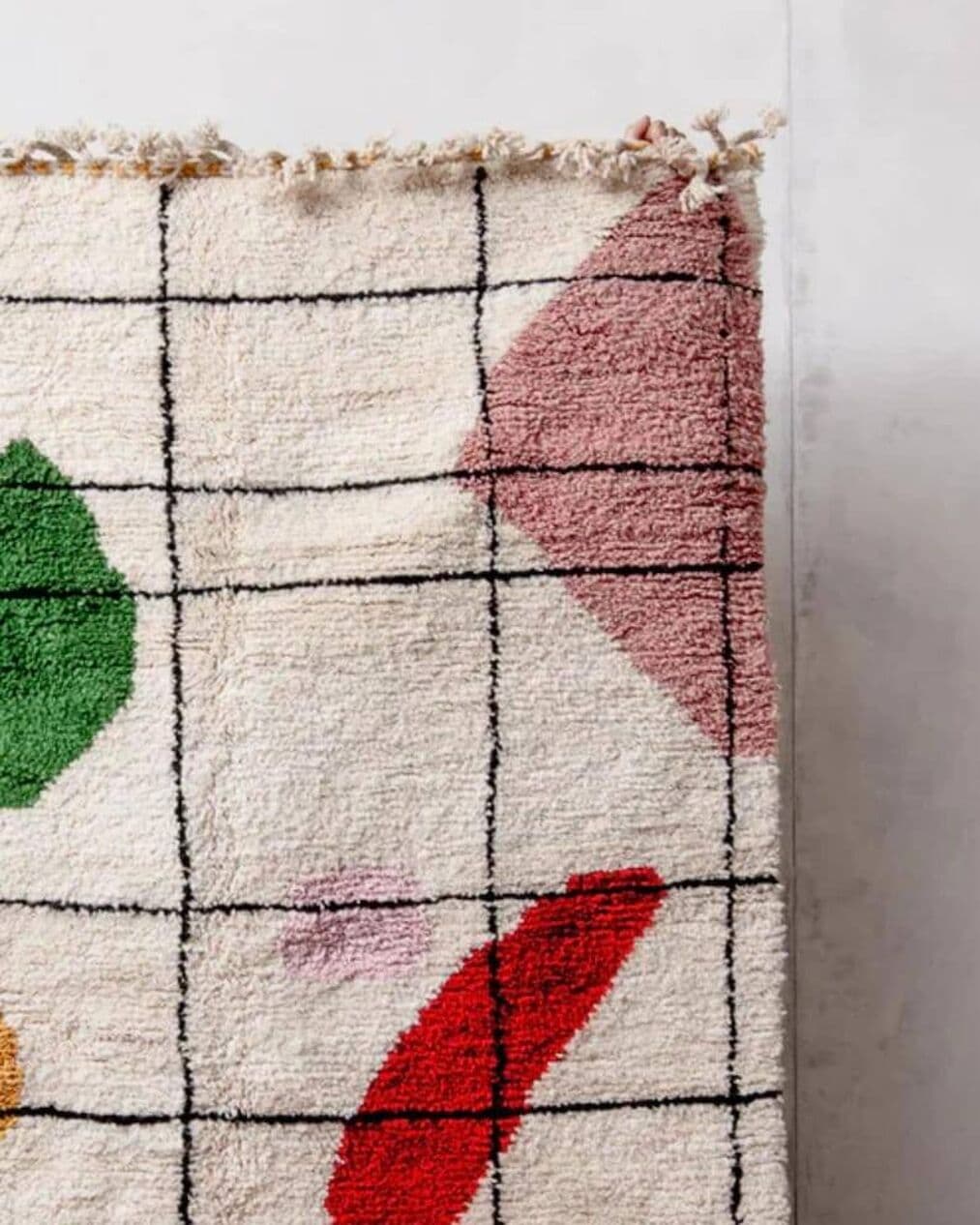 Ręcznie tkany dywan 250x150 cm, wełna, multikolor, Maroko - 203116