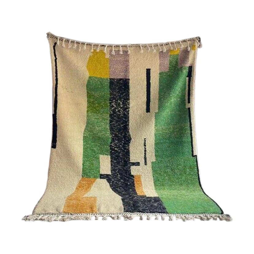 Ręcznie tkany dywan 140x260 cm, wełna, multikolor, Maroko