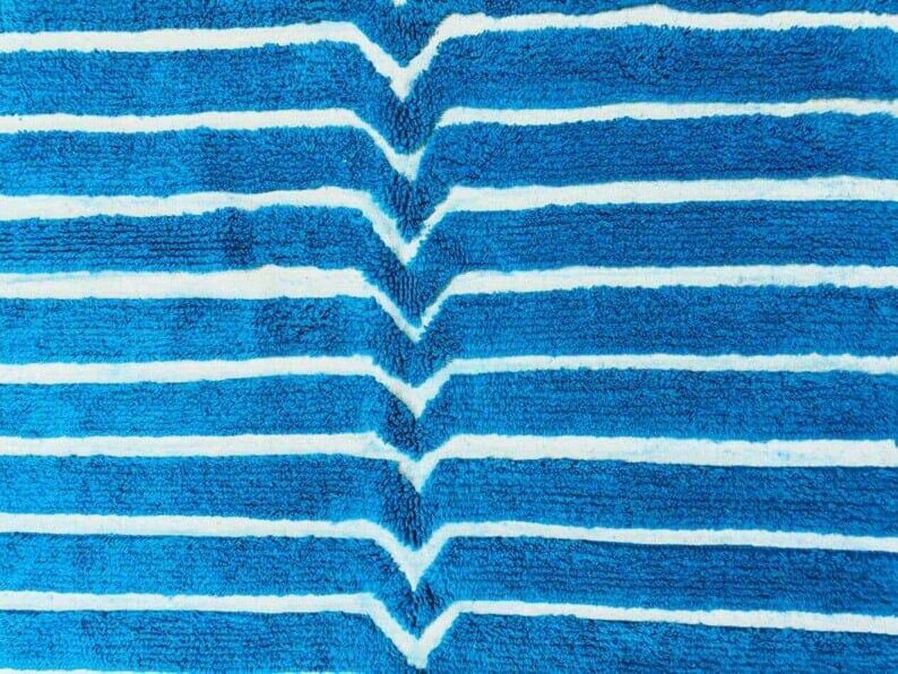 Ręcznie tkany dywan 150x250 cm, wełna, niebieski, biały, Maroko - 205685