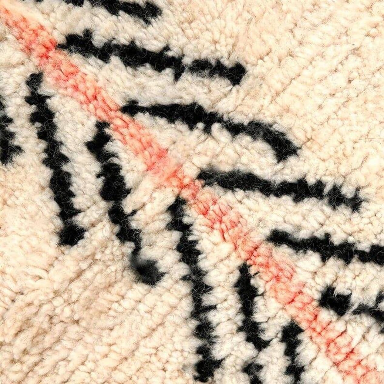 Ręcznie tkany dywan 140x260 cm, wełna, biały, Maroko - 205668