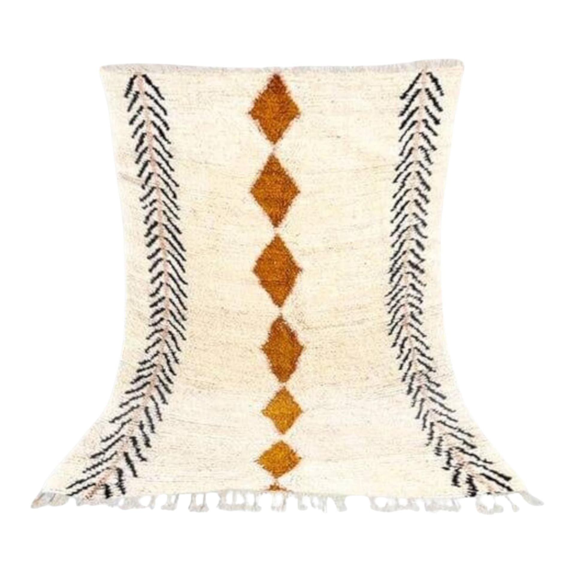 Ręcznie tkany dywan 140x260 cm, wełna, biały, Maroko