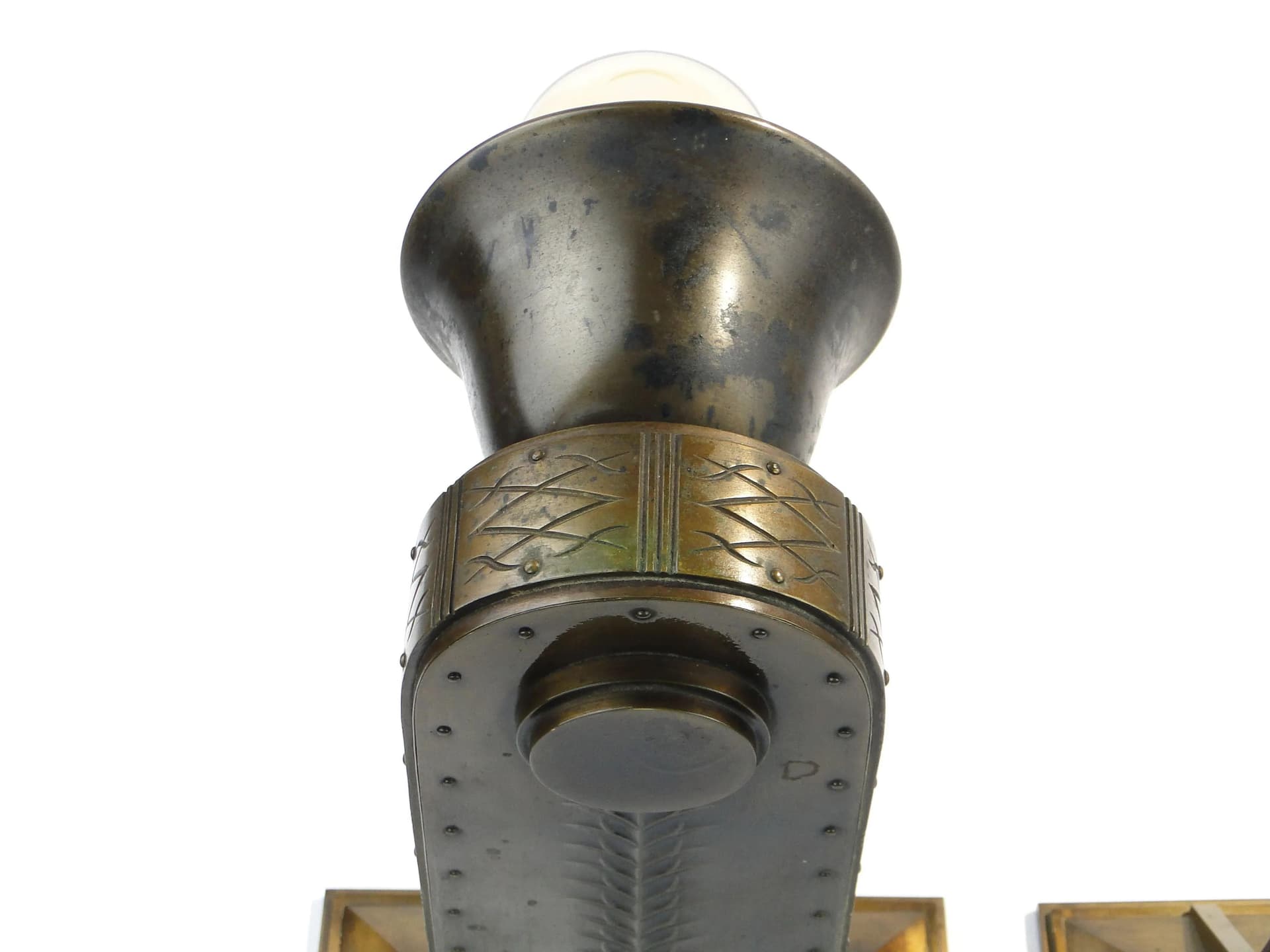 Para kinkietów Art déco, brązowy, mosiądz, Austria, lata 20. - 14304