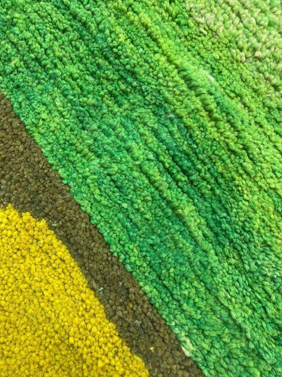 Ręcznie tkany dywan 200x300 cm, wełna, zielony, Maroko - 205619