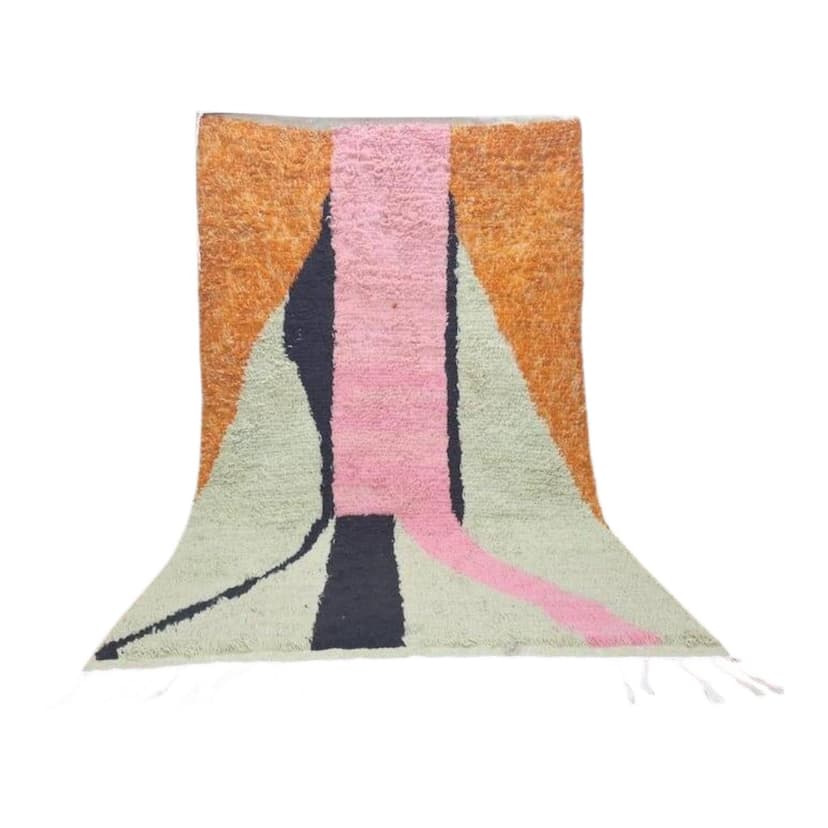 Ręcznie tkany dywan 100x200 cm, wełna, multikolor, Maroko