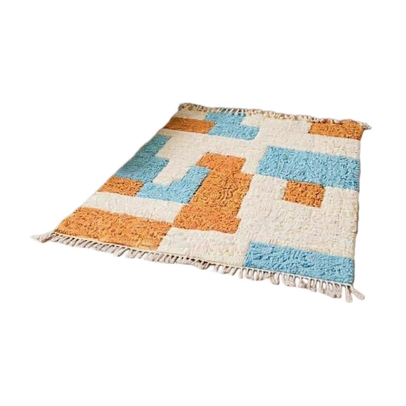 Ręcznie tkany dywan 150x250 cm, wełna, wielokolorowy, Maroko