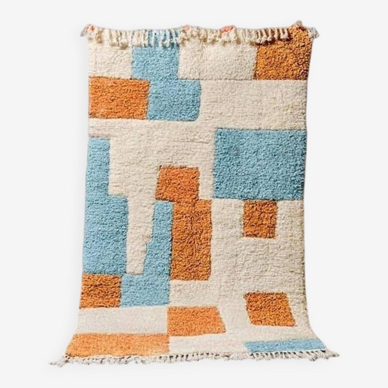 Ręcznie tkany dywan 150x250 cm, wełna, wielokolorowy, Maroko - 205493