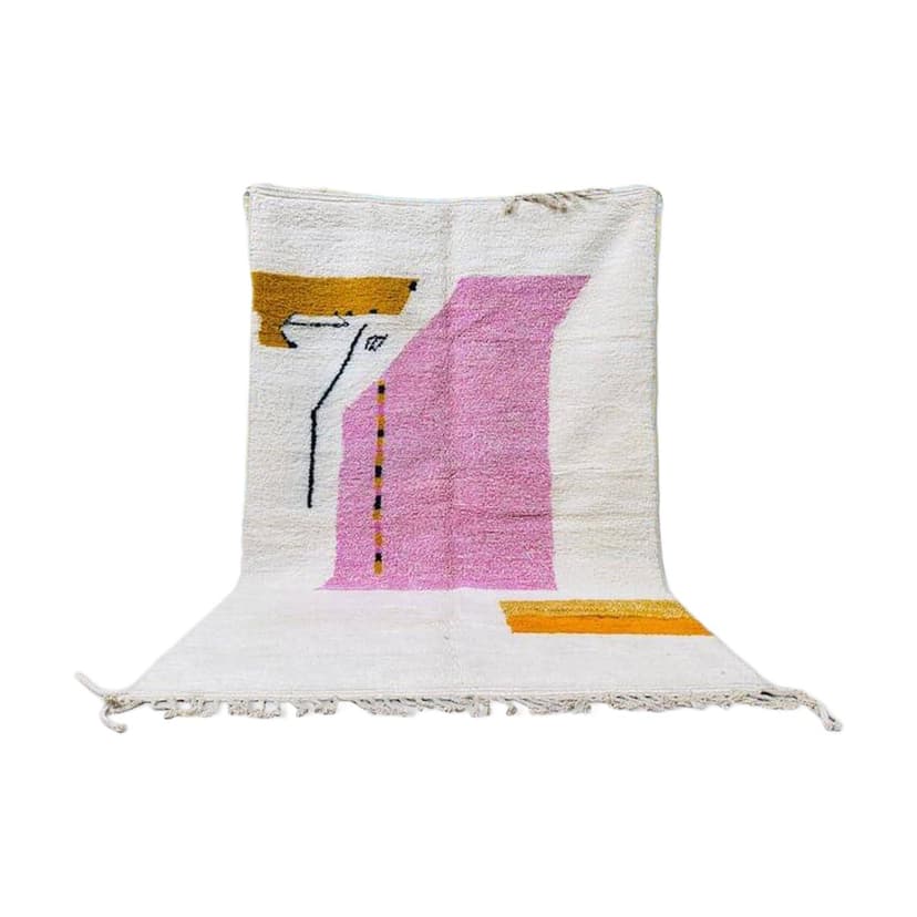 Ręcznie tkany dywan 100x200 cm, wełna, multikolor, Maroko