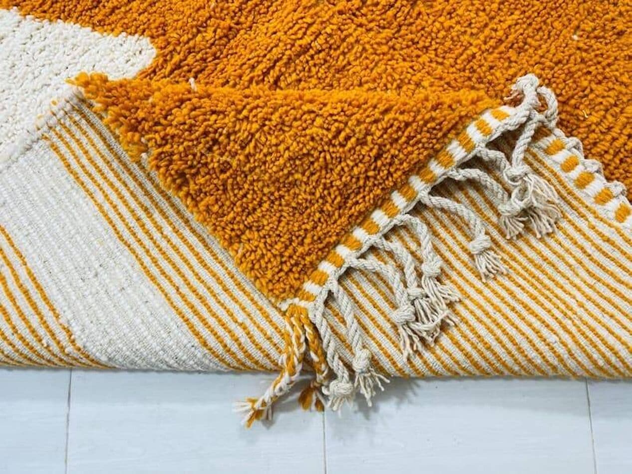 Ręcznie tkany dywan 150x250 cm, wełna, pomarańczowy, Maroko - 205341