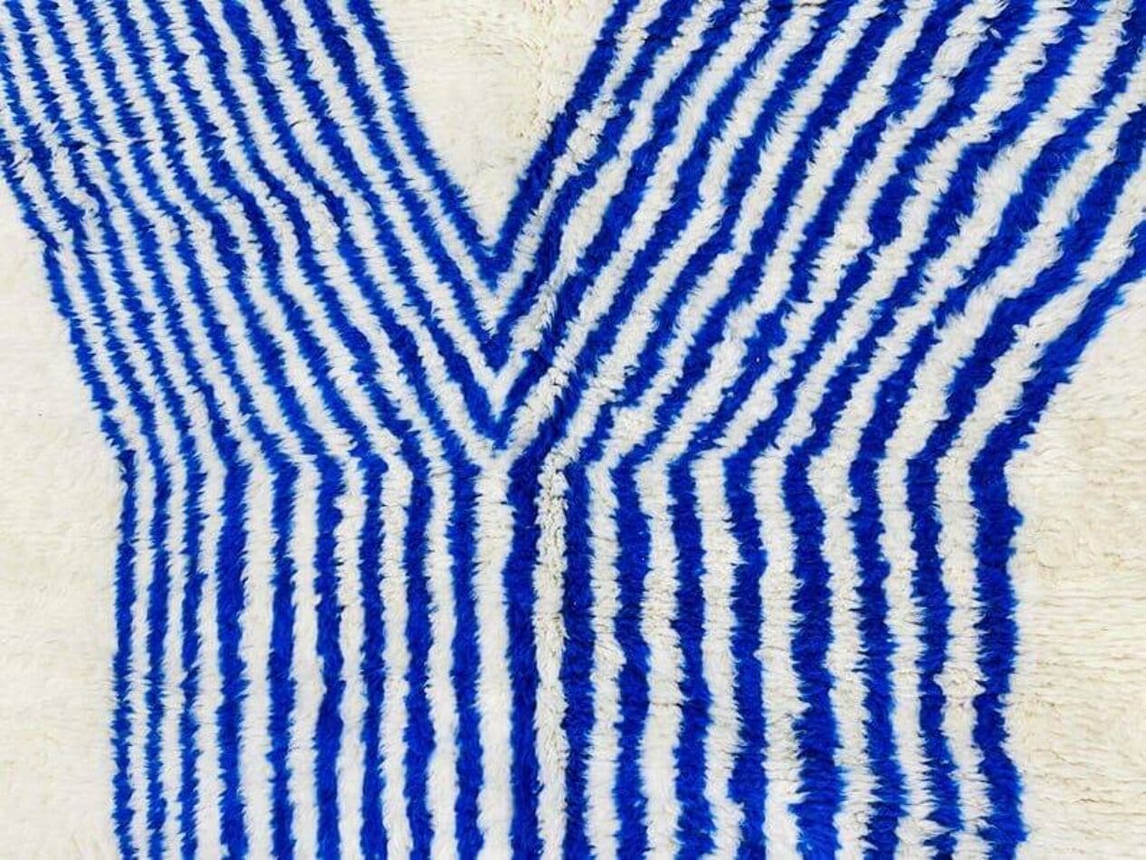 Ręcznie tkany dywan 150x250 cm, wełna, niebieski, Maroko - 205330